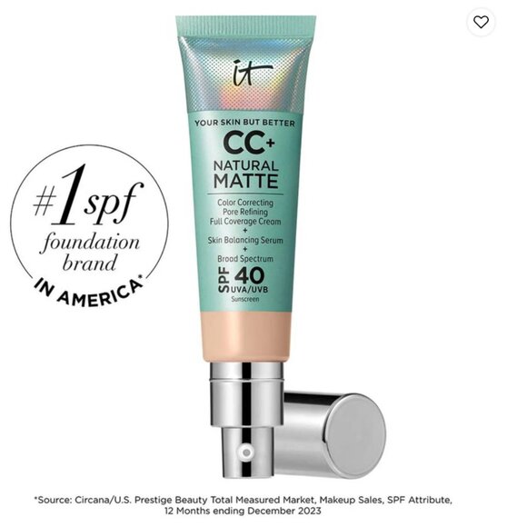 It Cosmetics CC+ Cream Natural Matte Foundation with SPF 40 - Fair Light - Picture 1 of 5